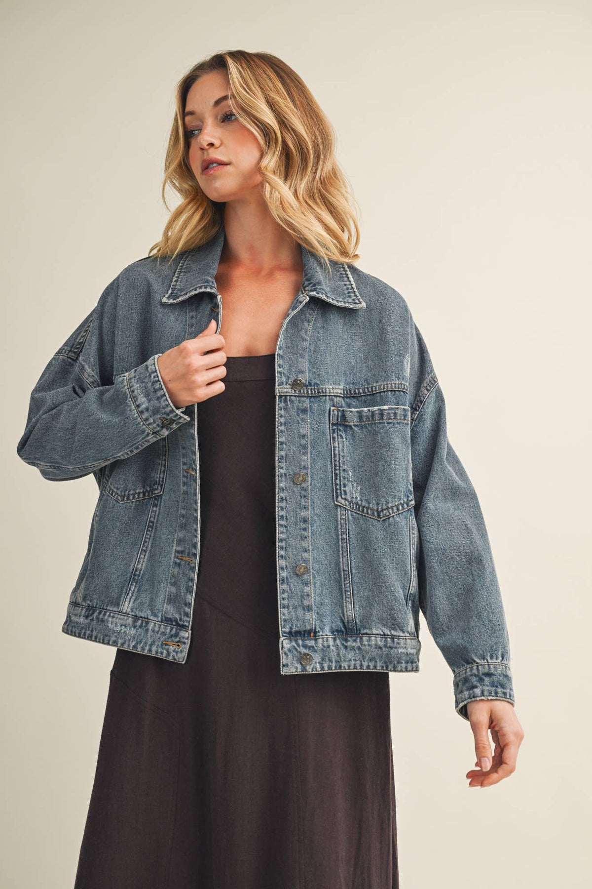 Vintage Wash Pleated Back Jacket