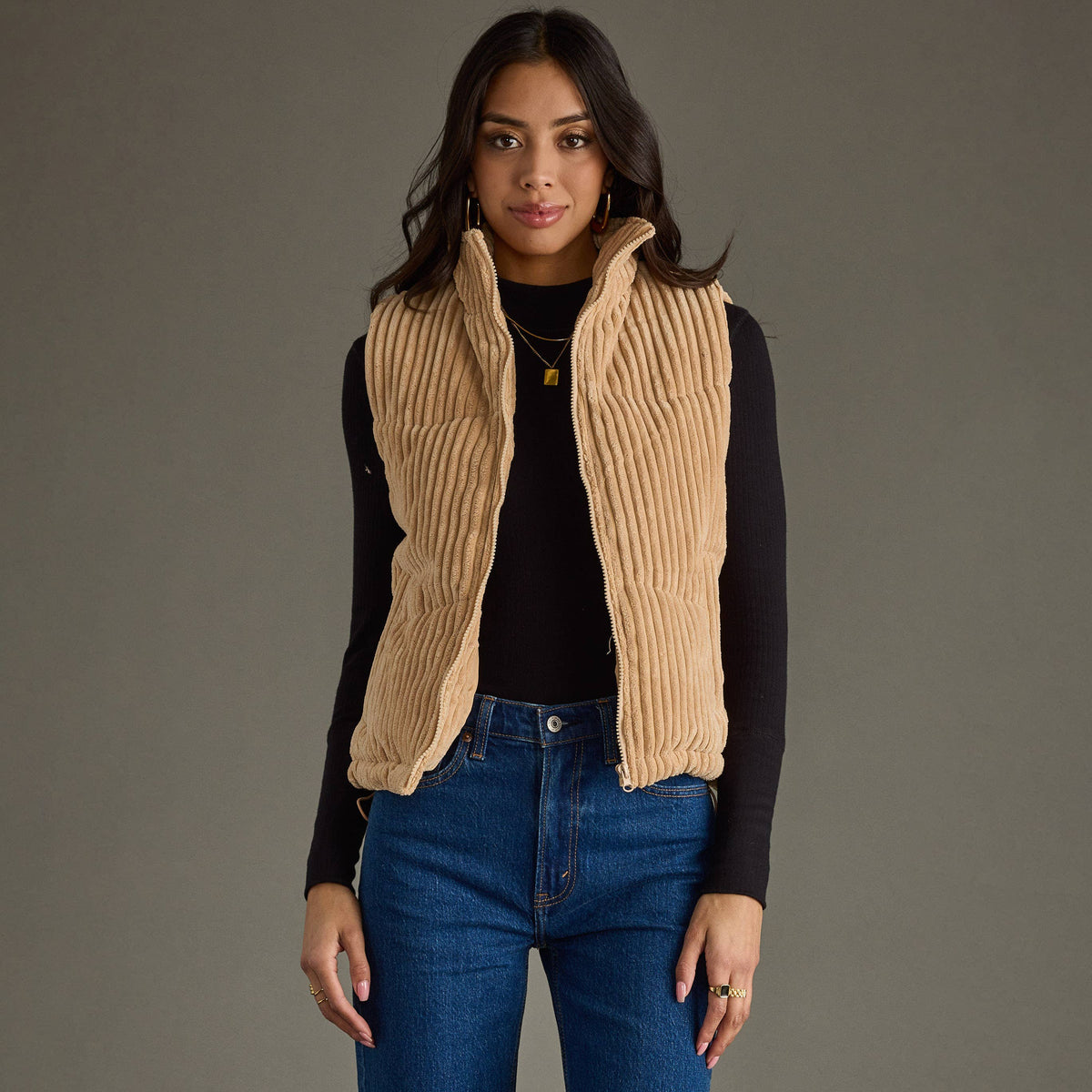 Tan Corduroy Vest