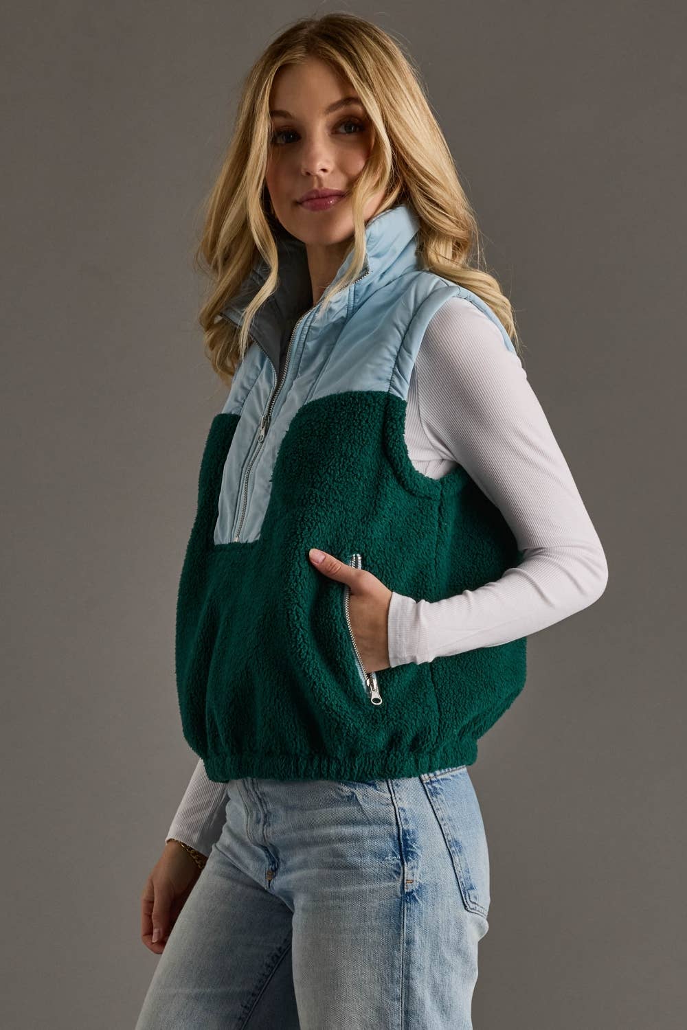 Lt. Blue & Green Vest