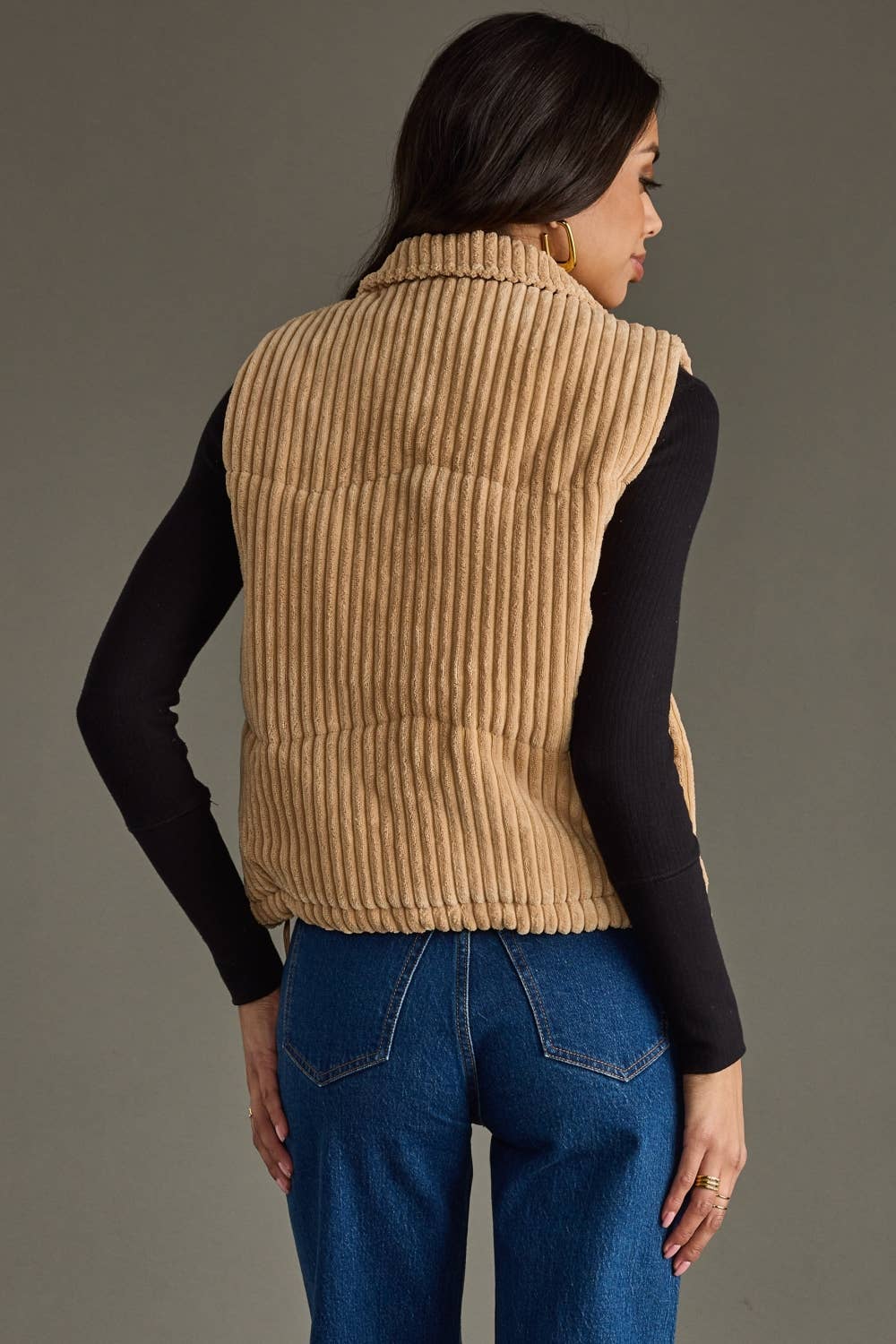 Tan Corduroy Vest