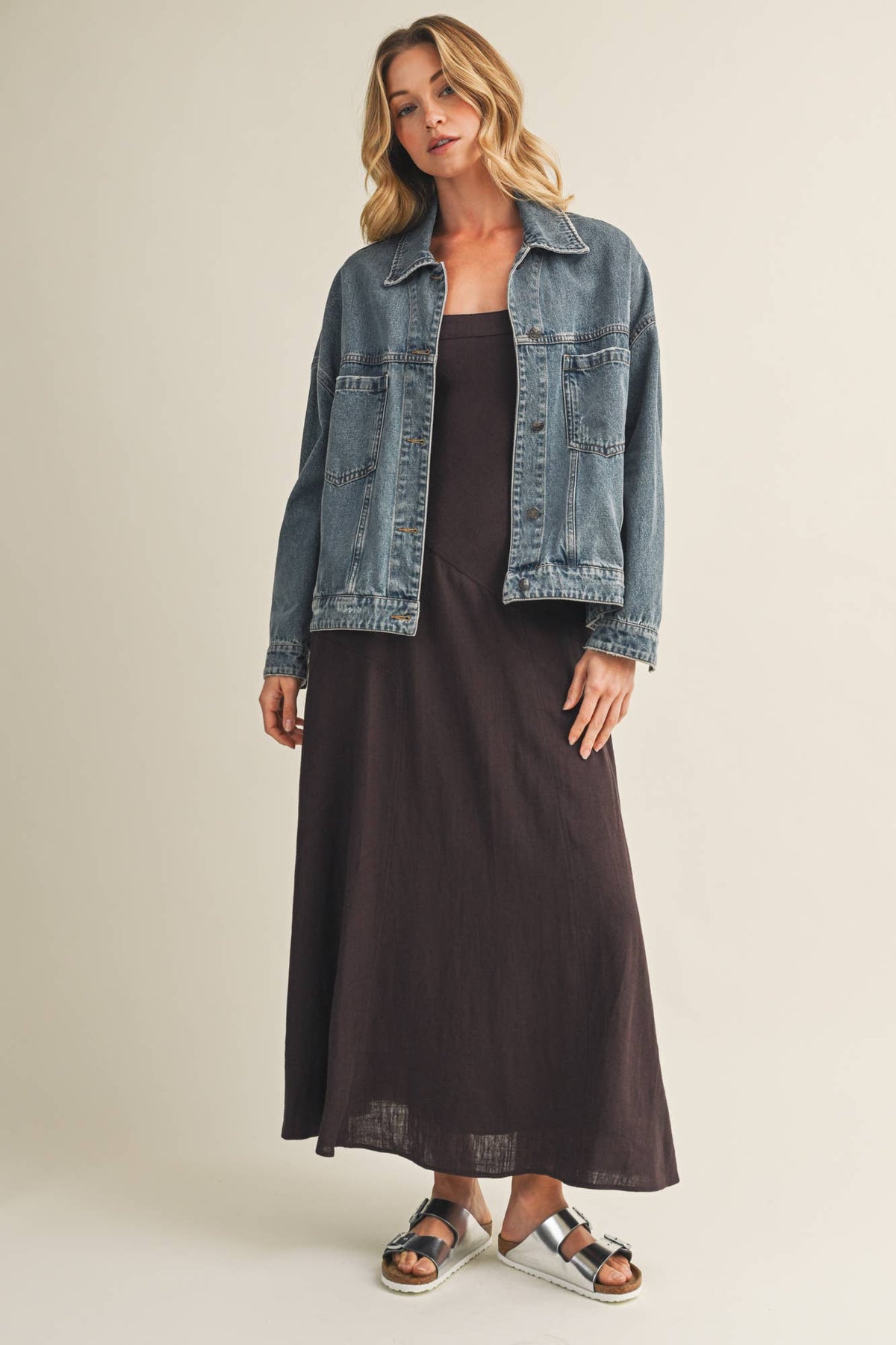 Vintage Wash Pleated Back Jacket