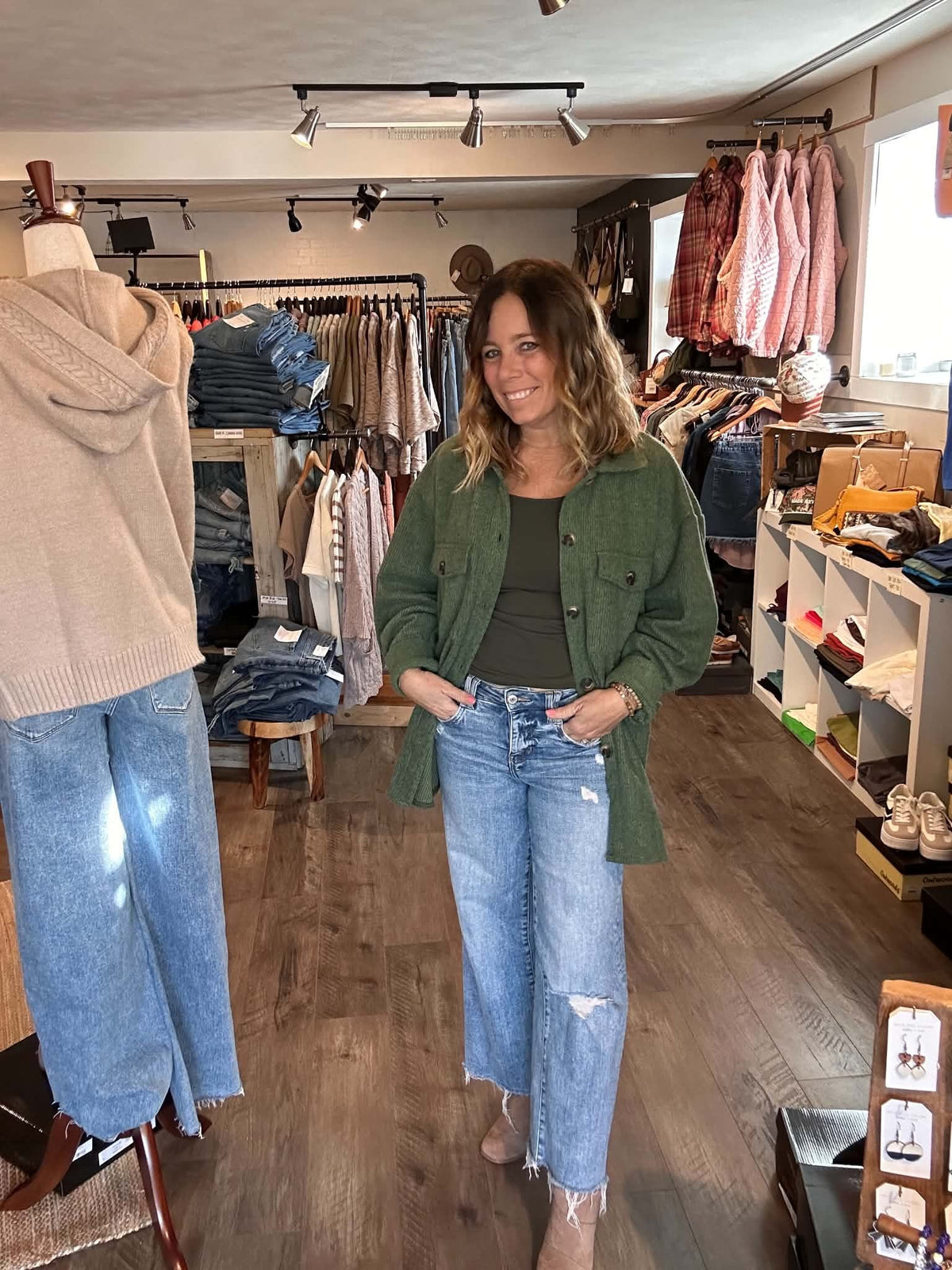 Brushed waffle knit shacket (4 colors)