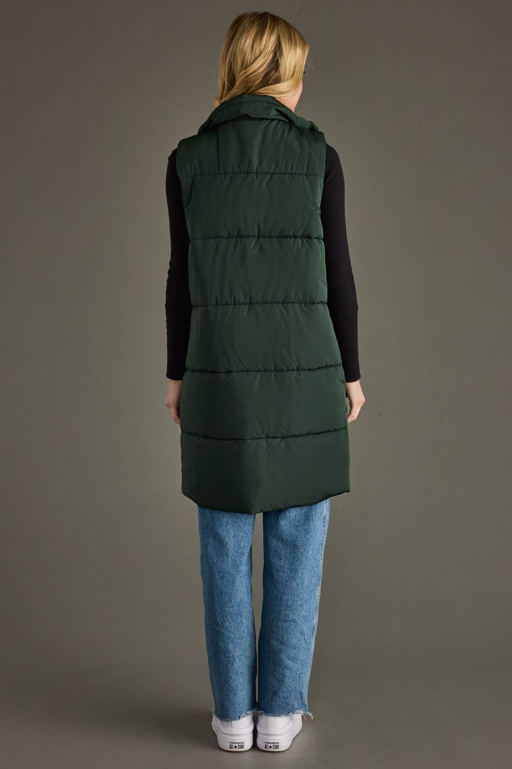 Long Vest- Dark Green
