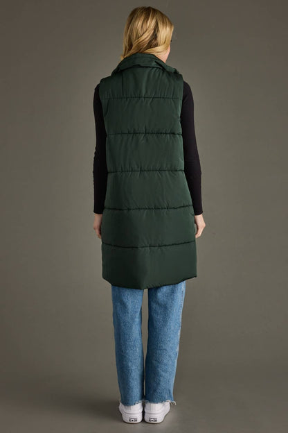 Long Vest- Dark Green