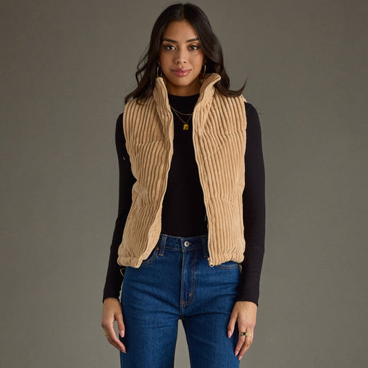 Tan Corduroy Vest