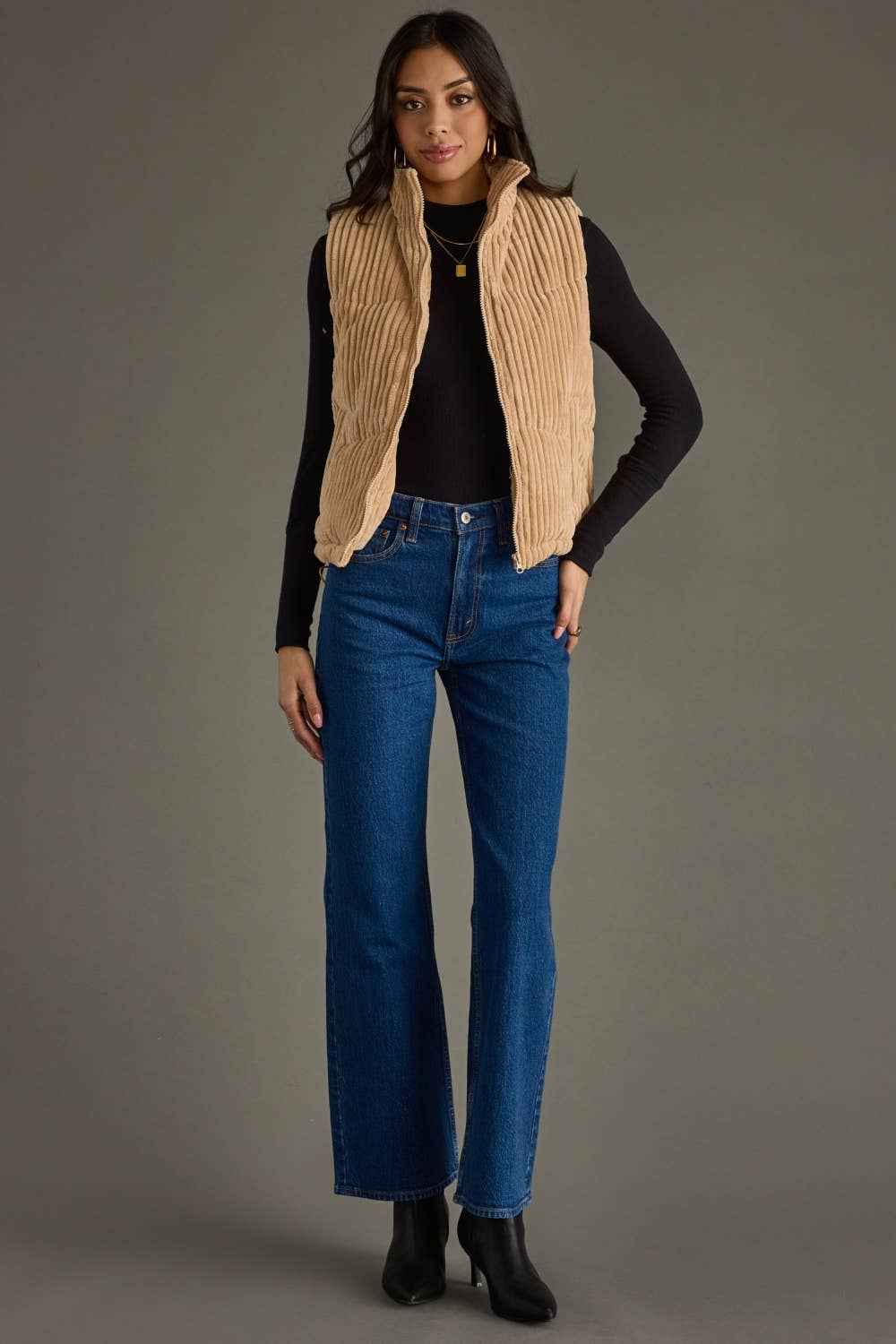 Tan Corduroy Vest
