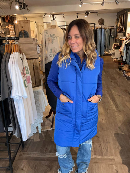 Royal Blue Long Vest