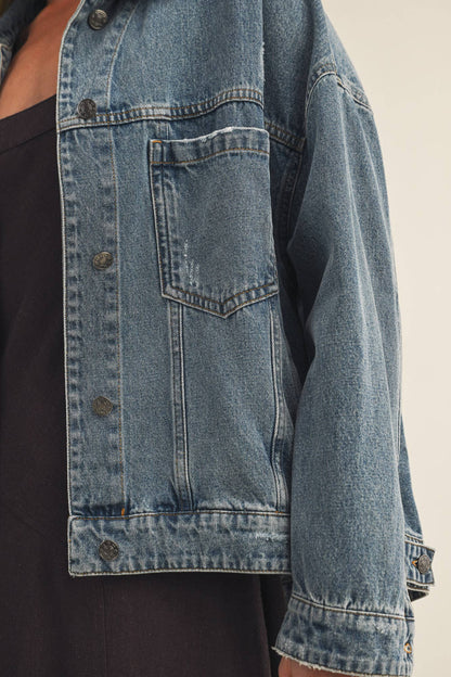 Vintage Wash Pleated Back Jacket